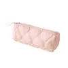 Estuche acolchado con estampado de corazón, Bolsa de almacenamiento de papelería de gran capacidad, Estuche para lápices de estudiante, Bolsa de papelería multifuncional, Estuche personalizable