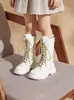 Botas de Menina Inverno 2026 Novo Estilo Coreano Estilo Britânico Botas Infantis Botas de Cano Alto para Menina Botas de Princesa