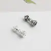 Plata de Ley S925 Plata Tailandesa Estilo Tibetano Vajra Campana Cuentas Espaciadoras Pulsera de Cuerda Trenzada DIY Collar Accesorios de Cuentas Sueltas
