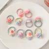 Acessórios de Cabelo Infantis Atacado, Elásticos de Cabelo de Coelho de Desenho Animado, Novas Tiras de Alta Elasticidade, Elásticos de Cabelo para Estudantes, Suprimento para Barracas de Rua