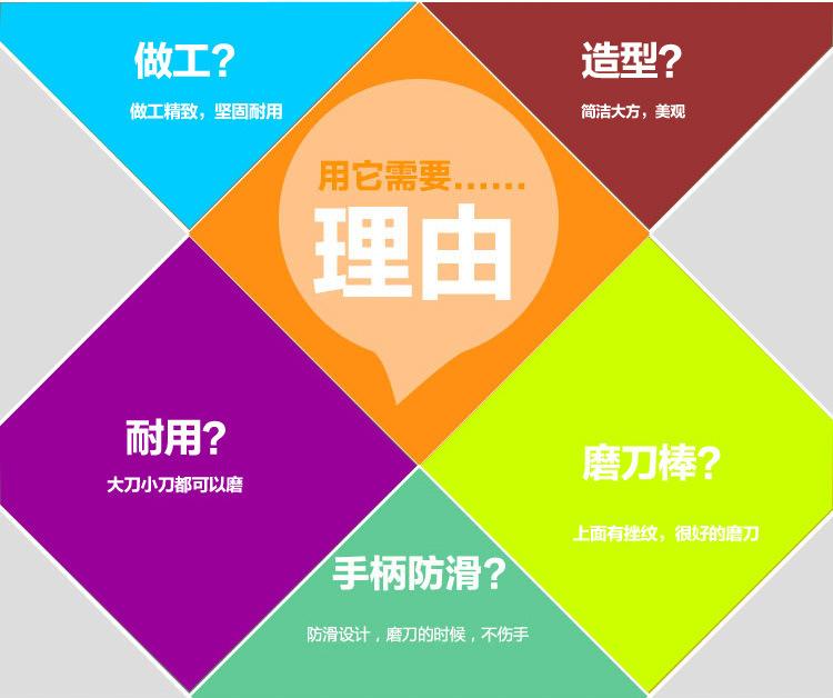 厨房工具不锈钢专业磨刀棒 强力磨刀器屠宰磨刀棍