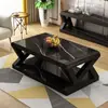 Mesa de Centro Moderna Sencilla para Apartamentos Pequeños, Sala de Estar, Uso Doméstico, Casa de Alquiler, Mesa de Vidrio Templado, Mesa de Centro de Oficina
