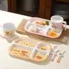 Tazón con Asa, Caja de Suplementos Alimenticios, Tazón de Vidrio para Calentar en Microondas de Aspecto Premium, Recipiente Crujiente de Vidrio, Caja de Comida, Mini Lonchera