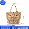 Bolsa Tote Estilo Japonês Transfronteiriça, Bolsa de Mão Acolchoada de Cortiça, Bolsa de Ombro Geométrica Dobrável de Cortiça, Fábrica Personalizada