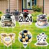 Letreros de plástico para patio, decoración para fiestas al aire libre, con motivo de la nueva temporada de graduación transfronteriza.