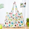 Nuevo en stock bolsa de compras plegable grande de protección ambiental bolsa de mano con estampado para compras de supermercado venta directa de fábrica transfronteriza