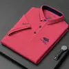 Camiseta Popular de Manga Corta Transfronteriza para Hombre Verano Nuevo Producto Hombres Jóvenes y de Mediana Edad Camisa Polo de Color Sólido Bordada Camiseta Casual Tendencia