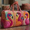 2026 Nova Série Transfronteiriça de Flamingos Bolsa de Viagem Acolchoada Portátil de Curta Distância Multiuso para Esportes e Fitness