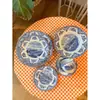 Superávit na Balança Comercial Jbs Castelo Azul Porcelana Amarela Vintage Prato para Bife Prato Fundo Prato para Sobremesa de Chá da Tarde Tigela de Arroz