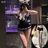 Lingerie sexy, estilo abstinência de desejo puro, uniforme justo, body sem entrepernas, conjunto feminino de peça única com entrepernas aberta qqny dropshipping
