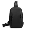 Bolsa de Peito de Membrana Mochila Masculina Mochila com Carregamento USB Mochila Multifuncional para o Dia a Dia Bolsa de Ombro Tendência Bolsa Transversal de Peito