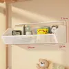 Estante de almacenamiento de pared, esenciales para dormitorio, cesta colgante sin taladro para mesita de noche de dormitorio, solución de almacenamiento de pared para literas superiores de estudiantes