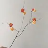 Bayas de linterna de flor artificial de tallo corto, ideales para Nochevieja, arreglos florales de boda, ramos decorativos y escaparates de hoteles