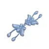 Botões Borboleta de Fivela de Disco Estilo Chinês Feitos à Mão, Botões Decorativos Tecidos à Mão para Roupa Tang Estilo Nacional, Camisa Dinastia Han, Par de Botões para Cheongsam