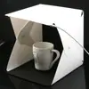 Estúdio Fotográfico Pequenos Adereços de Foto Pano de Fundo Fotografia de Natureza Morta Luz de Preenchimento Caixa de Luz LED Mini Portátil Dobrável