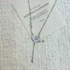 Colar de Estrela e Lua com Design de Nicho para Mulheres, Luxo Leve e Sensação de Alta Qualidade, Corrente de Clavícula em Camadas, Acessório de Moda Estilo Ins
