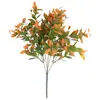 Buquê de Planta Verde Artificial Display de Mesa Planta Decorativa Vaso de Feriado Arranjo de Flores Enfeites Decorativos