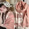 Novo cachecol de outono e inverno estilo coreano, de cashmere sintético, dupla face com cadeado de coração, versátil para ambientes com ar condicionado, xale quente, aquecedor de pescoço para estudantes