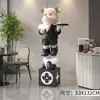 Fabricante Alemão 2026 Novo Modelo Ornamento Urso Violento para Sala de Estar, Grande de Chão Luxo Leve High-End Lateral de Gabinete de TV
