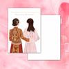 Cartão de Agradecimento para Madrinha e Padrinho Pintado à Mão Cartão de Convite Cartão de Lembrança Cartão para Melhor Amigo Irmão Cartão para Discurso de Casamento