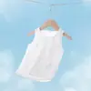 Colete Sem Manga Infantil para Meninos e Meninas, Algodão Puro, Classe A, Bebê de 0 Anos, Estilo Fino de Verão, Colete Feminino, Algodão Puro, Classe A
