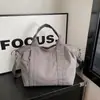 Bolso de Tote Minimalista Estilo Japonés Versátil 2025 Nuevo Bolso de Lona de Gran Capacidad para Mujer Bolso de Hombro Cruzado