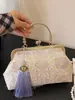 Bolsa de Noite Estilo Chinês 2026 Nova Retro Bordada Bolsa Cheongsam Bolsa para Vestido de Noite Bolsa de Mão Ombro Transversal para Mulheres