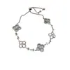 Pulsera Ajustable Flor Hueca de Diamante de Zirconia Estilo Frío Simple Elegante Pulsera de Lujo Ligero Moda Pulsera Versátil