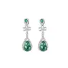 Collar de Calabaza de Plata Pura 925 para Mujer, Nuevo Estilo Chino Jadeíta Natural Jade Azul Agua Cadena para Clavícula Colgante de Fortuna y Prosperidad