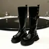 Botas Martin de Solapa para Mujer, Nuevo Modelo Primavera/Otoño 2026, Botas Largas, Botas Altas de Suela Gruesa, Botas de Caballero Marrón Melard