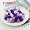 3cm 10 Piezas Por Paquete Bolas Blancas de Pelo de Alta Elasticidad Bolas de Pelo Pequeñas Coloridas de Poliéster Accesorios de Bolas de Felpa de Poliéster para Manualidades