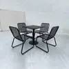 Mesas e Cadeiras de Exterior Pátio Todo em Alumínio Famosas na Internet Jardim Lazer ao Ar Livre Churrasco Café Loja de Chá com Leite Conjunto de Mesa e Cadeiras