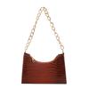 Bolso de hombro vintage con cadena para mujer, estilo textil, estilo informal, sencillo, para llevar debajo del brazo, pequeño, cuadrado, 2024