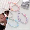 Corrente de Celular de Desenho Animado Fofa Dopamina Feito à Mão Miçangas Menininha Pendurada Cordão Chaveiro de Pulso Estilo Pingente Charm de Bolsa