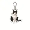 Gato Plátano Gato Feliz Llavero Acrílico Gato Comida Paquete de Expresiones de Cabeza de Gato Llavero Divertido