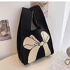 Bolso de mujer con diseño de panda de dibujos animados, bolso de punto a juego, bolso de muñeca, bolso de hombro, bolso de mano