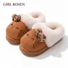 2026 nuevos zapatos de algodón cálidos, lindos, con suela gruesa antideslizante, de felpa de gatito, para interiores, del hogar, para otoño e invierno, para padres e hijos