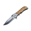 Nuevo Cuchillo Plegable con Patrón Damasco Mango de Madera Cuchillo de Fruta para el Hogar Cuchillo Plegable Afilado para Supervivencia al Aire Libre Tienda de Regalos Boutique