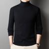 Mantsbo Recomenda Principalmente Suéteres Básicos de Cor Sólida, Gola Alta, Camada Dupla para Outono e Inverno Masculino, Fio Cardado Trançado My02 Casual