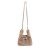 Bolso de Peluche Coreano de Moda para Mujer, Bolso Casual Lindo de Color Sólido, Bolso Pequeño para Estudiantes, Bolso Cruzado de Moda para Mujer