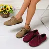 Comercio electrónico transfronterizo, talla grande, nueva colección primavera/otoño 2026, zapatos planos para mujer, estilo de entrenamiento alemán, modernos y casuales, versátiles zapatos con cordones