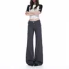Jeans Rectos de Tiro Medio Resistentes al Descoloramiento Color Naranja para Niños y Mujeres, Holgados, Adelgazantes, con Temperamento, de Moda, Individuales, Versátiles, de Pierna Larga