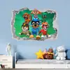 Pegatinas de Pared 3D Patrulla Canina Transfronteriza para Habitación Infantil Decoración de Pared de Fondo Dormitorio Guardería Pegatinas Impermeables Autoadhesivas