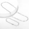 Cadena collar de oro plata al por mayor pulsera rectangular collar de oro para damas