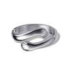 Estilo Divertido Infantil Japonés Anillo de Pareja Feliz Abrazo Acero de Titanio Joyería Manos Lindas Abrazando Anillo de Acero Inoxidable