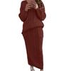 AliExpress outono e inverno novas roupas femininas Amazon wish moda europeia e americana conjunto de suéter com ponto torcido saia em estoque