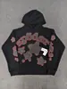 Sudadera con capucha de forro polar grueso de peso pesado 450 g, original de ultramar, para hombre, con estampado de espuma de Araña Sp5Der