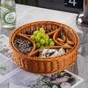 Prato de Frutas Criativo Estilo Japonês Sala de Estar Doméstico Prato de Petiscos Dielétrico Caixa de Doces Cesta de Frutas Secas Imitando Rattan Tecido Prato de Nozes
