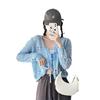 Hollow-out Cardigan Mulheres Verão Fina Alça Crochê Malha Gelo Seda Short Xale Exterior Sling Blusa Protetor Solar