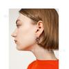 Aretes Versátiles con Forma de Gota de Agua Chapados en Oro Cobre Metal Vintage Lujo Ligero Estilo Ins Tendencia 2024 Nuevo Modelo